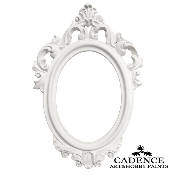 Cadence marco barroco resina blanco ovalado 27,5x18,5cm 1868 ARTEMIO CENTROARTESANO