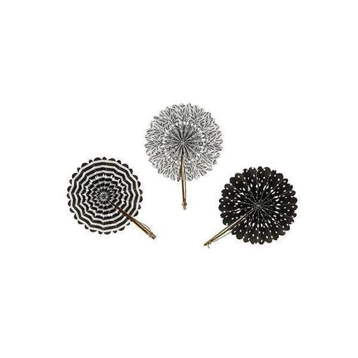 Artemio 6 mini abanicos de papel blanco y negros ARTEMIO Oferta CENTROARTESANO
