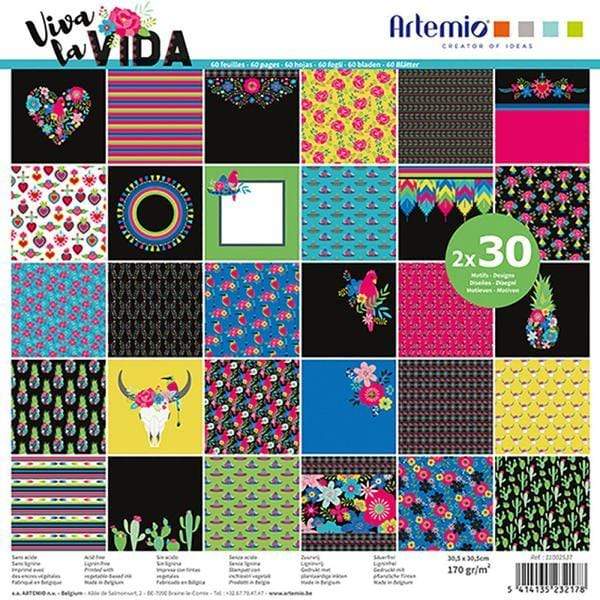 Artemio block papel scrapbooking 30x2u 11002537 Colección "Viva la vida" ARTEMIO Oferta CENTROARTESANO