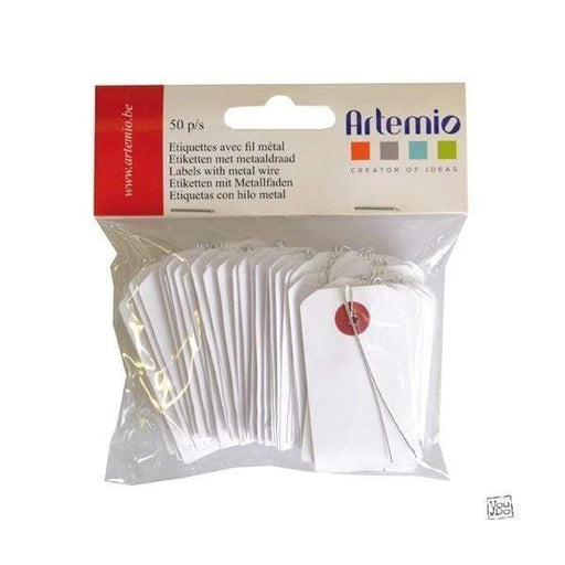 Artemio mini etiquetas blancas 50ud 11060133 ARTEMIO Oferta CENTROARTESANO