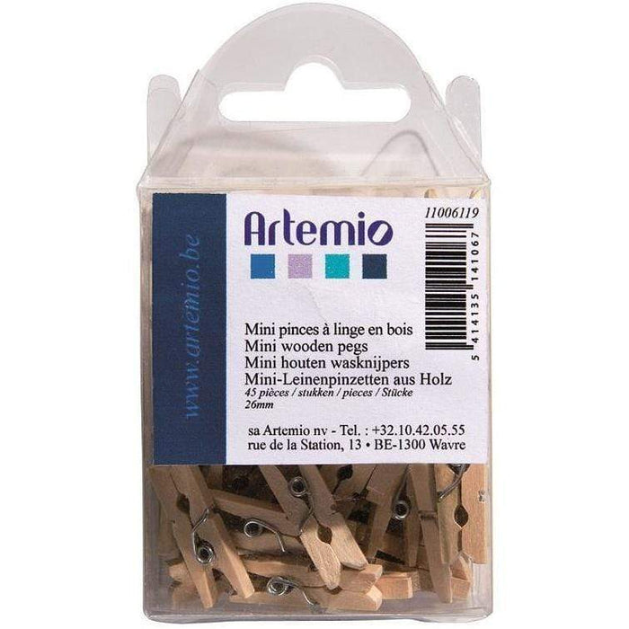 Artemio Mini pinzas madera 45ud 11006119 ARTEMIO Oferta CENTROARTESANO