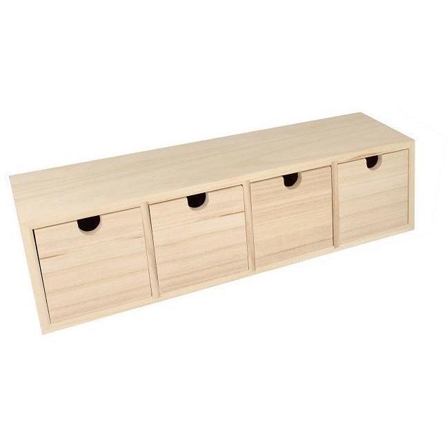 Artemio mueble de madera 4 cajones 44x10x15 14002155 ARTEMIO Oferta CENTROARTESANO