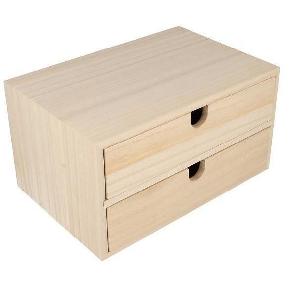 Artemio mueble madera 2 cajones 24x16x13,3 14002157 ARTEMIO Oferta CENTROARTESANO