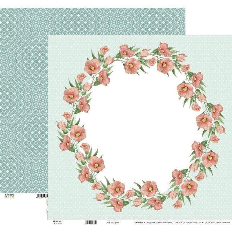 artemio papel 30x30 11002417 secret g flower wreath ARTEMIO Oferta CENTROARTESANO
