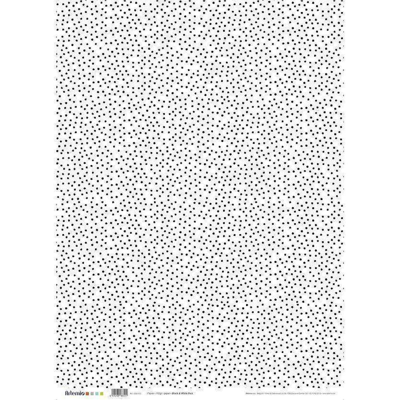 Artemio Papel regalo blanco y negro puntos 70x50cm ARTEMIO Oferta CENTROARTESANO