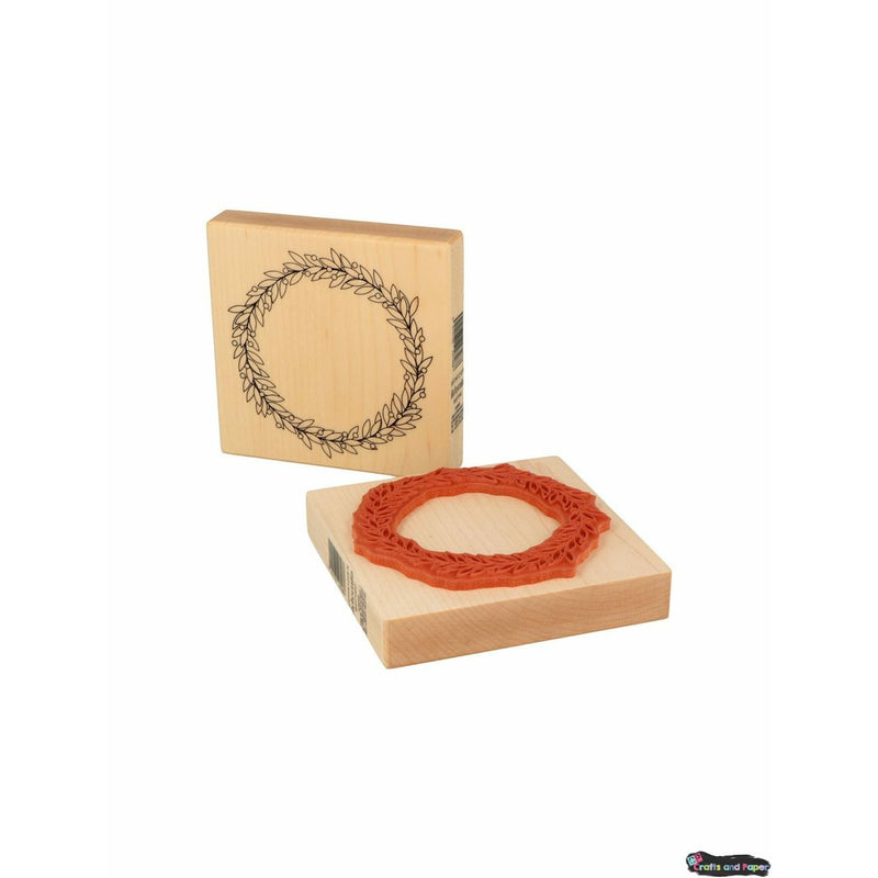 Artemio Sello de madera ARThk1218 Merry Christamas Corona ARTEMIO Oferta CENTROARTESANO