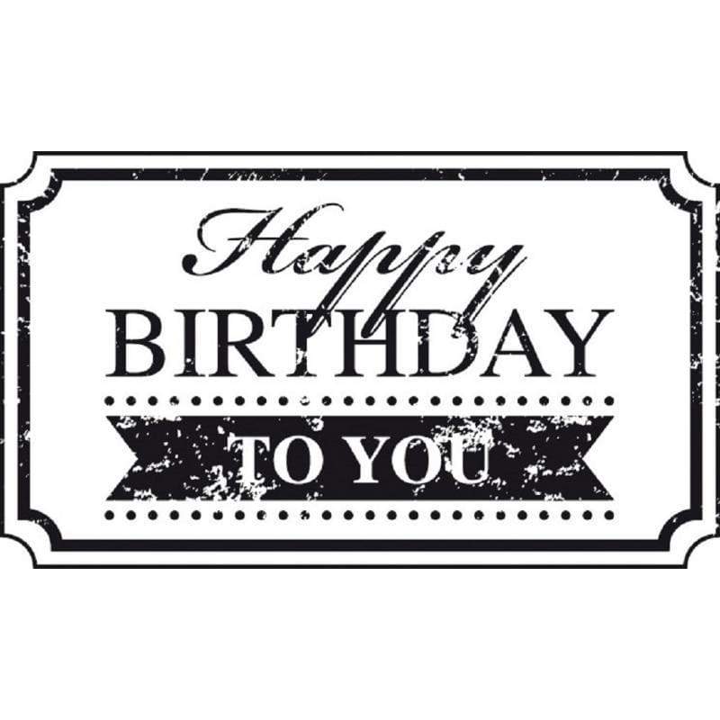 Artemio sello madera vintage happy birthday 10004090 ARTEMIO Oferta CENTROARTESANO