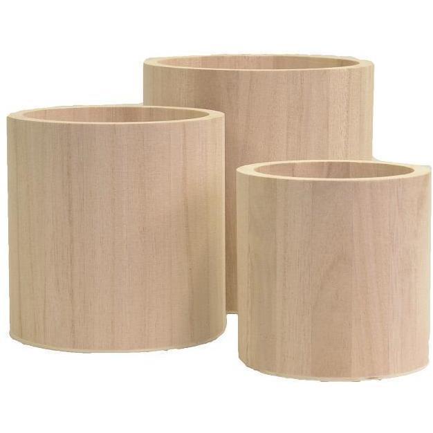 artemio Set 3 jarrones/lapiceros madera 14001928 ARTEMIO Oferta CENTROARTESANO