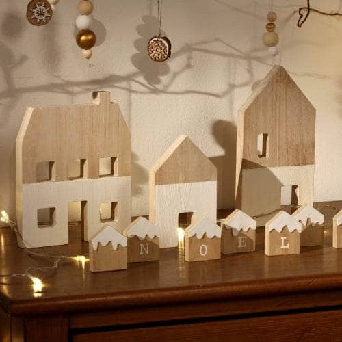 Artemio set 4 casas madera 14002476 ARTEMIO Oferta CENTROARTESANO