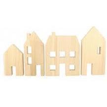 Artemio set 4 casas madera 14002476 ARTEMIO Oferta CENTROARTESANO