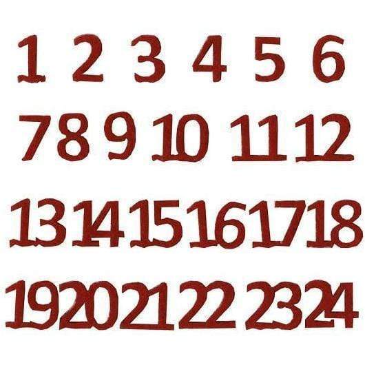 Artemio set de numeros para calendario de adviento de fieltro rojo.adhesivo ARTEMIO Oferta CENTROARTESANO