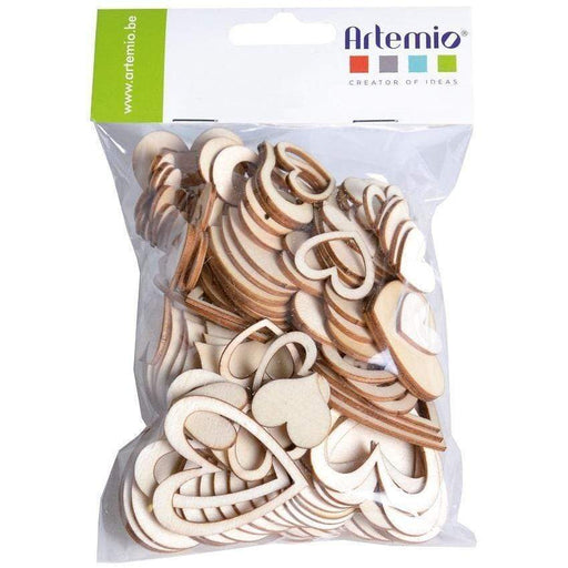 Artemio silueta madera corazones 129p 14002088 ARTEMIO Oferta CENTROARTESANO