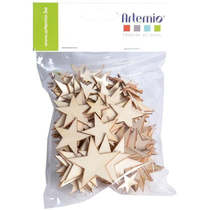 Artemio silueta madera estrellas 129ud 14002084 ARTEMIO Oferta CENTROARTESANO