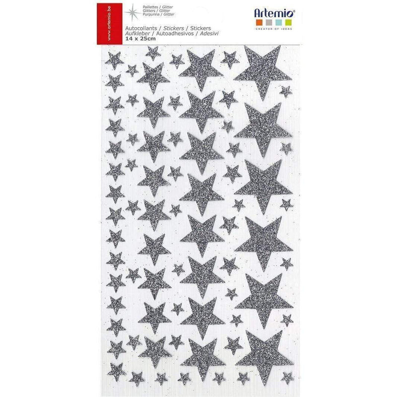 Artemio sticker purpurina 11004502 estrella plata ARTEMIO Oferta CENTROARTESANO