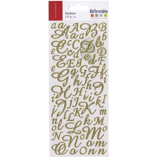 Artemio stickers abecedario 177p gliter oro 11004050 ARTEMIO Oferta CENTROARTESANO