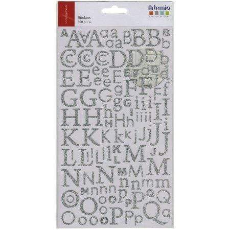Artemio stickers abecedario 177p gliter plata 11004049 ARTEMIO Oferta CENTROARTESANO