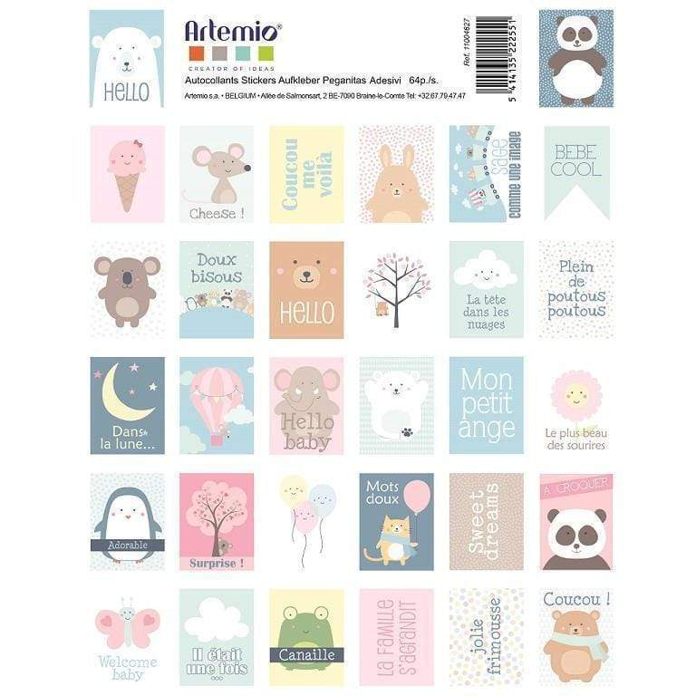 Artemio stickers adhesivos sellos 64p 11004627 adorable ARTEMIO Oferta CENTROARTESANO