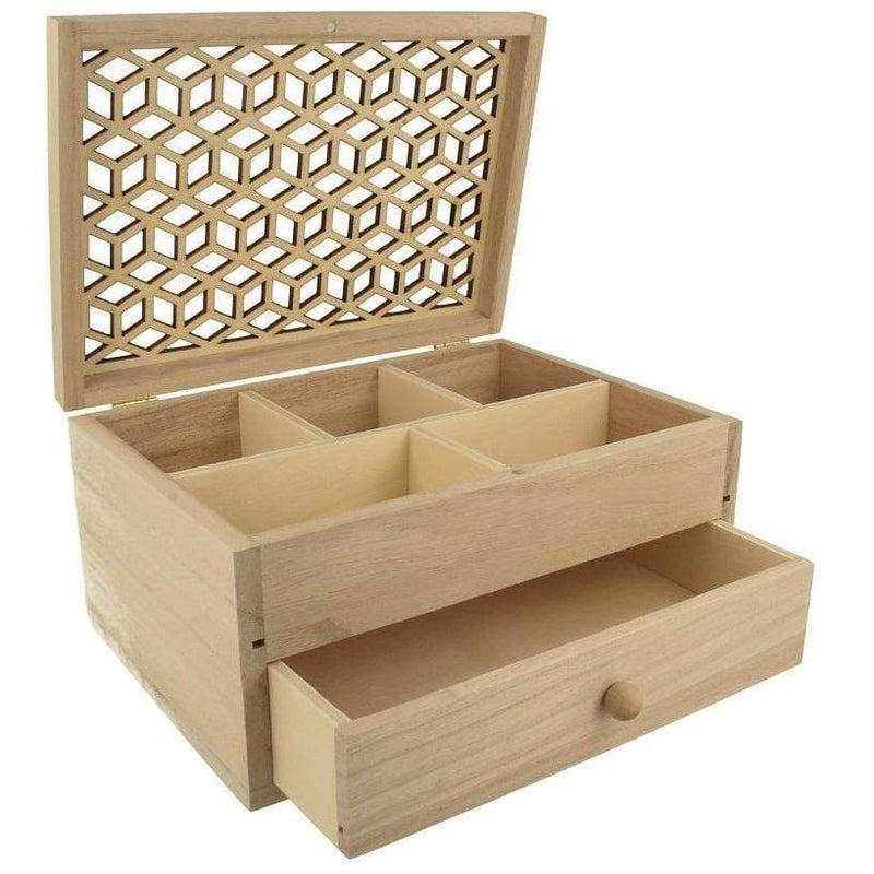 Caja madera con cajon tapa arasbesco 20x14x9.5 14002361 ARTEMIO Oferta CENTROARTESANO