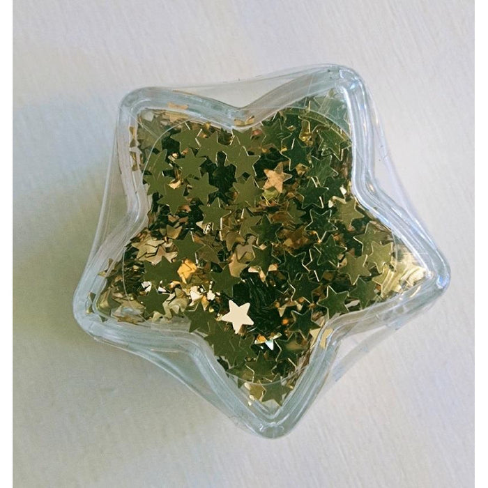 Purpurina  de estrellas metalicas de 4mm ARTEMIO Oferta dorado CENTROARTESANO