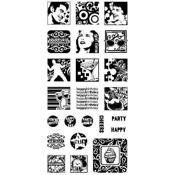 inkadinkado sello silicona 98779 Celebrations ARTEMIO Oferta CENTROARTESANO