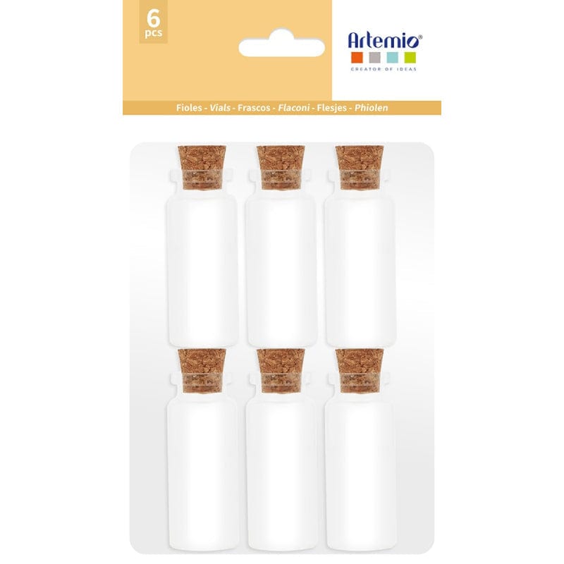 Kit de frascos de cristal con tapon caucho. 8u 11060731 ARTEMIO Oferta CENTROARTESANO