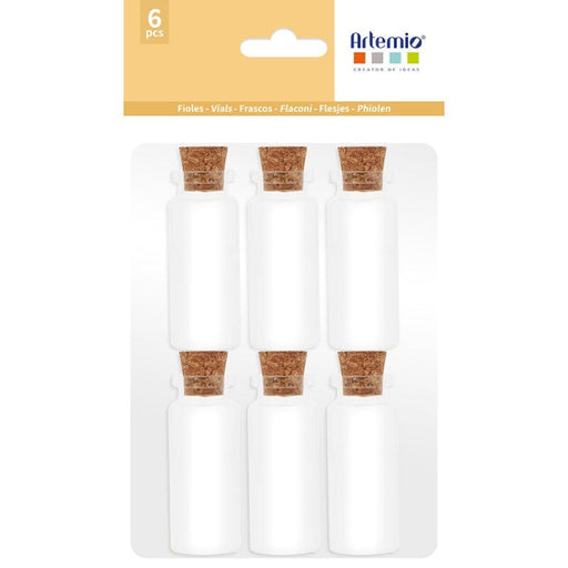 Kit de frascos de cristal con tapon caucho. 8u 11060731 ARTEMIO Oferta CENTROARTESANO