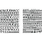 Rayher stickers abecedario y numerico negro Cursivo 60590576 2cm ARTEMIO CENTROARTESANO