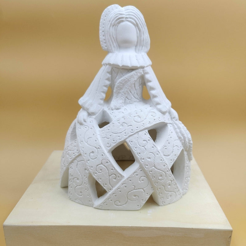 Figura escayola 808 Menina reja 24x17cm ARTESANIA SOL Y MAR CENTROARTESANO