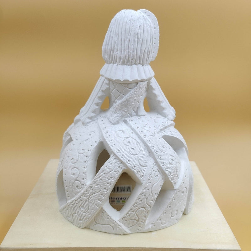 Figura escayola 808 Menina reja 24x17cm ARTESANIA SOL Y MAR CENTROARTESANO