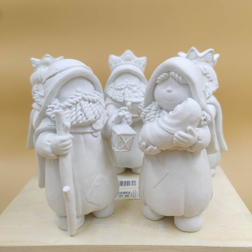 figura escayola N-120 Nacimiento moderno 5 piezas 6x16 ARTESANIA SOL Y MAR CENTROARTESANO