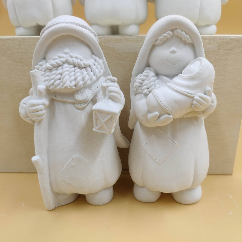 figura escayola N-120 Nacimiento moderno 5 piezas 6x16 ARTESANIA SOL Y MAR CENTROARTESANO