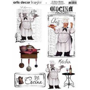 Artis decor transfer 21,8X28,4 PTGEX-014 cocinero ARTIS CENTROARTESANO