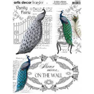 Artis decor transfer 21,8X28,4 PTGEX-021 pavo real ARTIS CENTROARTESANO