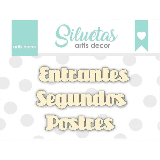 Artis Decor Chipboard Entrantes Segundos Postres ARTIS DECOR CENTROARTESANO