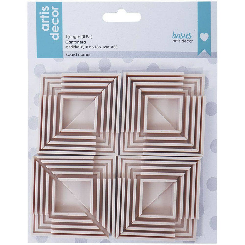 Artis decor juego de 8 cantoneras mint para cartonaje 1,5-22,5y 3mm ARTIS DECOR CENTROARTESANO