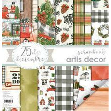Artis Decor papel Scrap 30x30 coleccion 25 de diciembre ARTIS DECOR CENTROARTESANO
