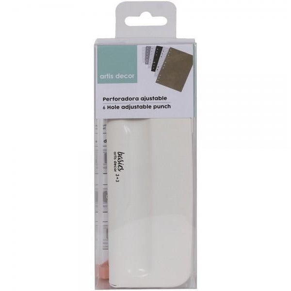 Artis decor perforadora para encuadernar ajustable 6 agujeros 0918000115 ARTIS DECOR CENTROARTESANO