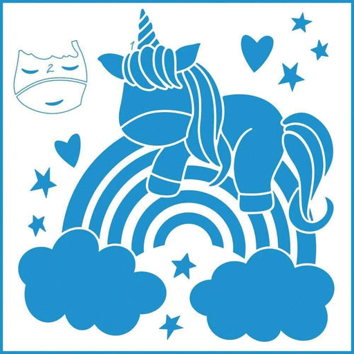 Artis decor plantilla 14x14cm STA-140 Unicornio arcoiris ARTIS DECOR CENTROARTESANO