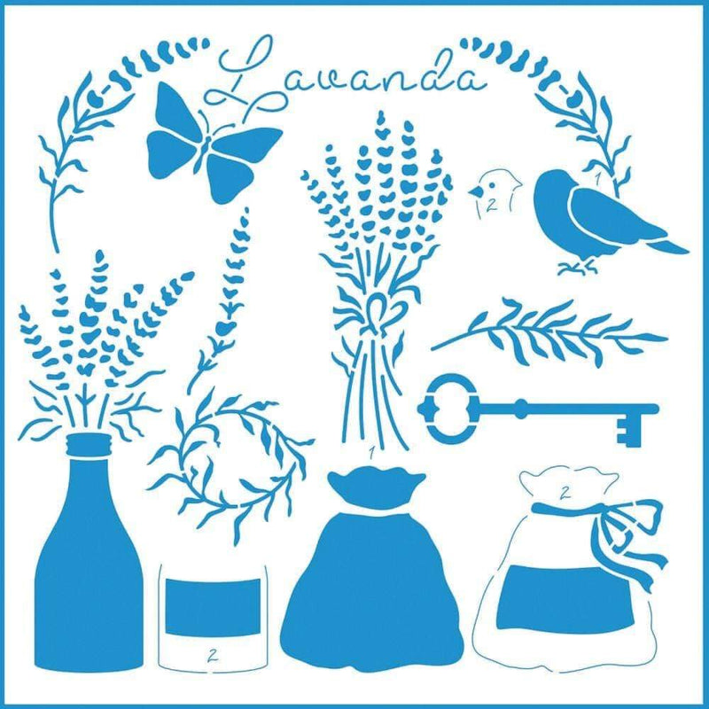 Artis decor plantilla 20x20cm stxx-193 Lavanda ARTIS DECOR CENTROARTESANO