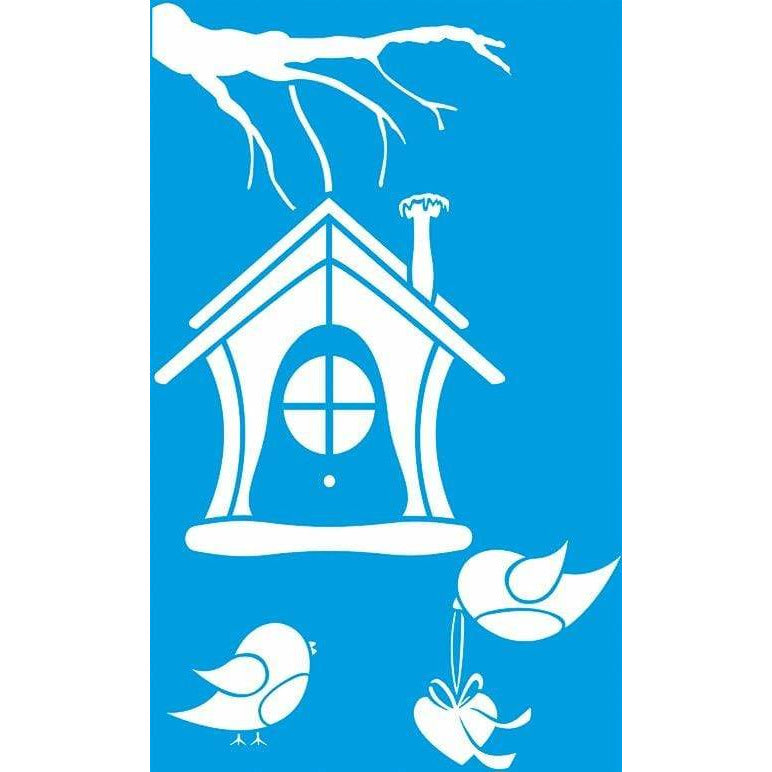 Artis decor plantilla 21x34.4 cm stex-296 casita pajaros