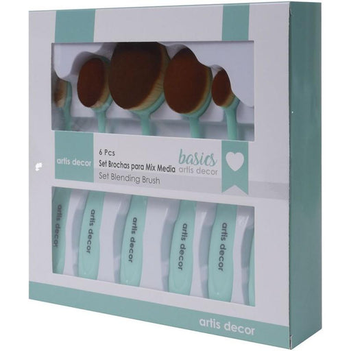 Artis Decor set de 6 brochas para mix media ARTIS DECOR CENTROARTESANO