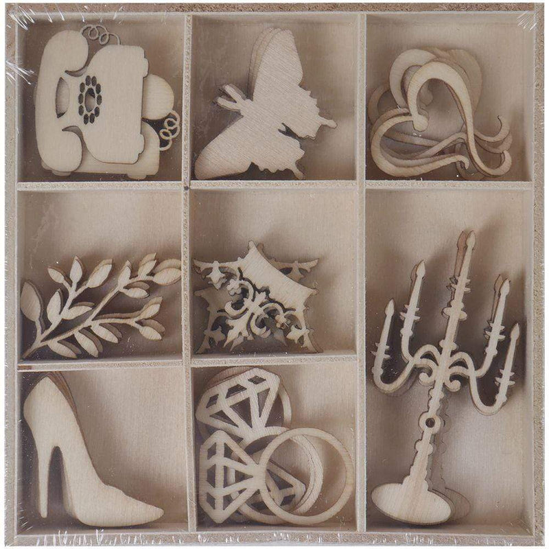 Artis Decor surtido formas de madera 40 piezas 209 Love story ARTIS DECOR CENTROARTESANO