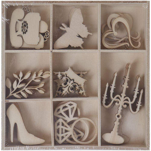 Artis Decor surtido formas de madera 40 piezas 209 Love story ARTIS DECOR CENTROARTESANO