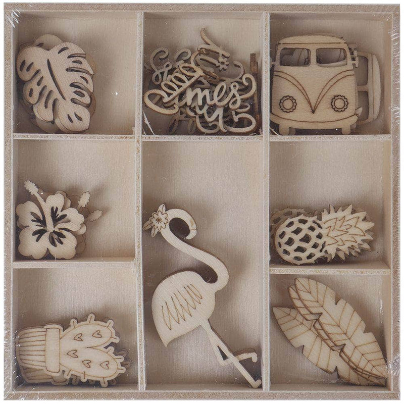 Artis Decor surtido formas de madera 45 piezas 200 Tropical Flamengo ARTIS DECOR CENTROARTESANO