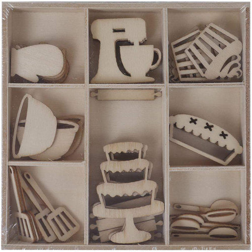 Artis Decor surtido formas de madera 45 piezas 204 reposteria ARTIS DECOR CENTROARTESANO