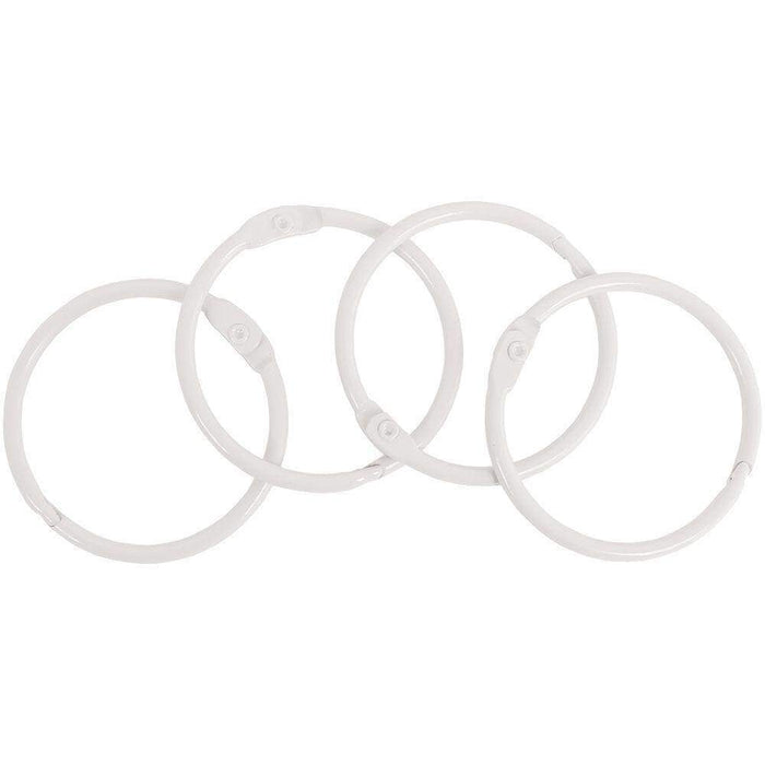 Set de 4 anillas encaudernacion metalicas Artis Decor 35mm Blanca ARTIS DECOR CENTROARTESANO