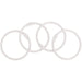 Set de 4 anillas encaudernacion metalicas Artis Decor 35mm Blanca ARTIS DECOR CENTROARTESANO