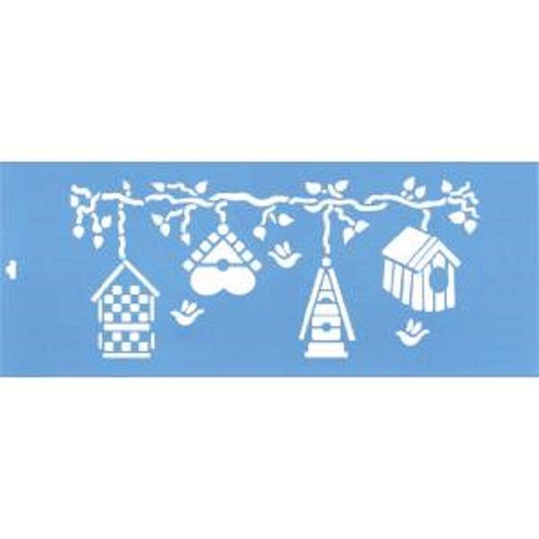 litoarte Plantilla 42x17cm stg-021 casitas pajaros ARTIS CENTROARTESANO