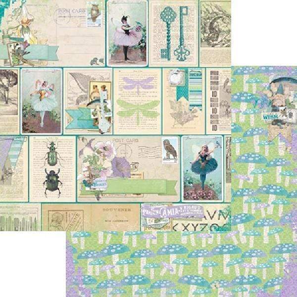 Papel bobunny 16201364 Enchanted 30x30cm Garden fairies BOBUNNY CENTROARTESANO