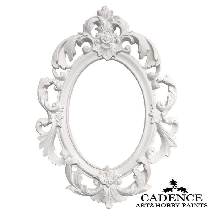 Cadence marco barroco resina blanco ovalado 30x22.5cm 1867 CADENCE CENTROARTESANO